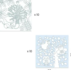 Djeco 10 dibujos para colorear + 10 juegos sorpresa Bosque · Clearance