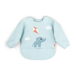 Done by Deer Babero con Mangas Playground Blue ·