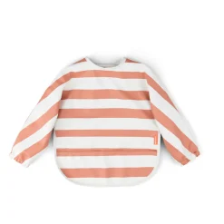 Done by Deer Babero con Mangas Stripes Papaya · Best