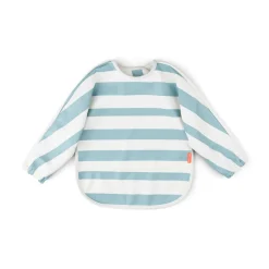 Done by Deer Babero con Mangas Stripes Blue · Sale