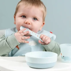 Done by Deer Babero con velcro Playground Blue · Sale