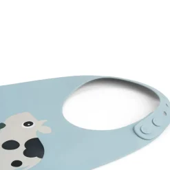 Done by Deer Babero silicona Dotti Blue · Outlet