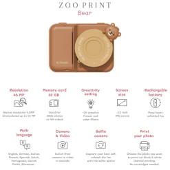 The Zoofamily Cámara Fotográfica instantánea Zoo Print Bear · New