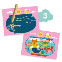 Djeco Cofre multiactividad El gato y sus amigos ·