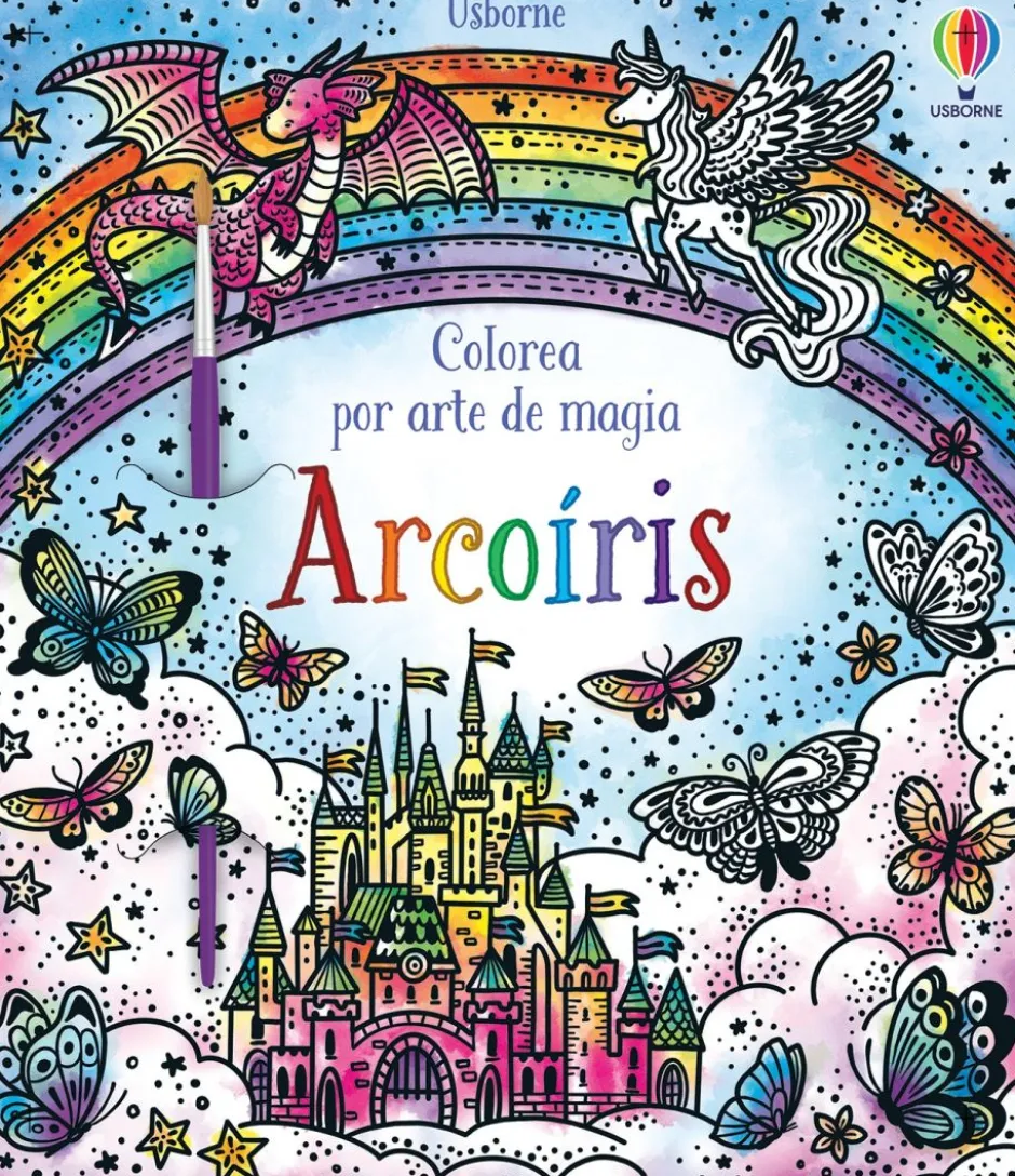Usborne Colorea por arte de magia · Arcoiris New