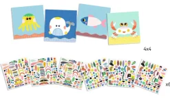 Djeco Crear con pegatinas Animales Marinos · New