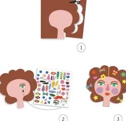 Djeco Crear con pegatinas La Peluquería