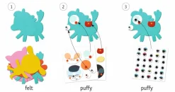 Djeco Crear con pegatinas Me gustan los animales Online