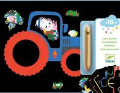 Djeco Cuadros para rascar Vehiculos ·