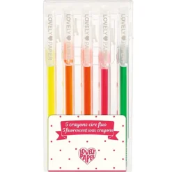 Djeco Estuche 5 lápices cera flúor · Lovely Paper Best
