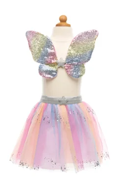 Great Pretenders Falda Rainbow con alas y varita · 4-6 años Hot