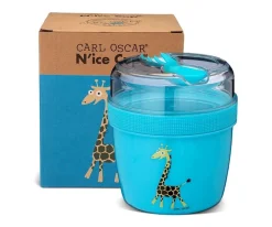 Carl Oscar Fiambrera Snack N'ice Cup L Jirafa Turquesa · New