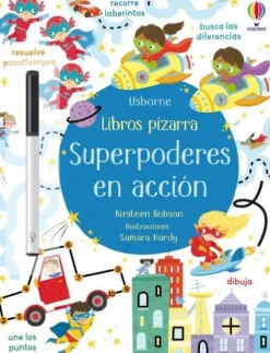 Usborne Libro Pizarra · Superpoderes en Acción Hot
