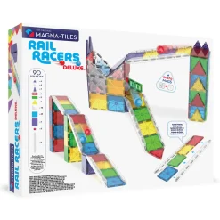 Magna Tiles Magna-T Rail Racers Set 90 piezas New
