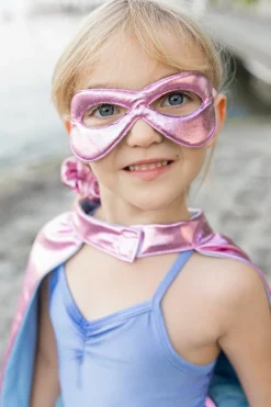 Great Pretenders Metallic Pink/Light Blue Super Duper Tutú, capa y máscara · 4-6 años