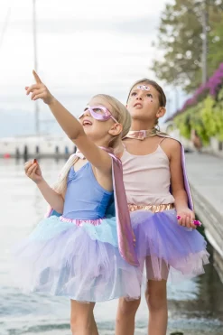 Great Pretenders Metallic Pink/Light Blue Super Duper Tutú, capa y máscara · 4-6 años