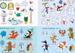 Usborne Mi pequeño libro de pegatinas brillantes · Bajo un manto de nieve