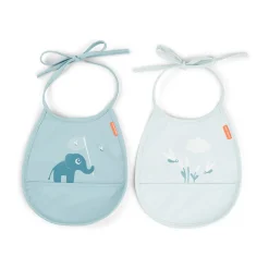 Done by Deer Pack de 2 baberos mini con bolsillo Elphee Blue · Sale