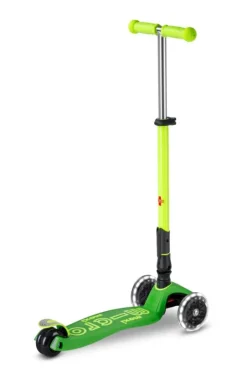 Micro Patinete Maxi Deluxe Plegable Neón LED · Verde/Amarillo Best