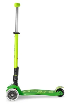 Micro Patinete Maxi Deluxe Plegable Neón LED · Verde/Amarillo Best