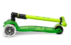 Micro Patinete Maxi Deluxe Plegable Neón LED · Verde/Amarillo Best