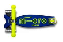 Micro Patinete Maxi Deluxe Plegable Neón LED · Azul/Amarillo Sale