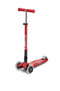 Micro Patinete Maxi Deluxe Plegable LED · Rojo Online