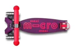 Micro Patinete Maxi Deluxe Plegable Neón LED · Lila/Rosa Hot