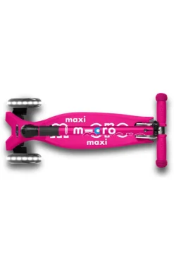 Micro Patinete Maxi Deluxe Plegable LED · Rosa Best
