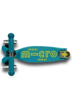 Micro Patinete Maxi Deluxe Plegable LED · Turquesa Best