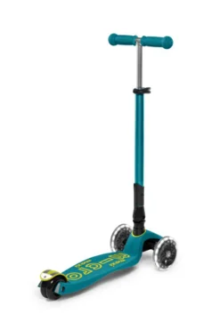 Micro Patinete Maxi Deluxe Plegable LED · Turquesa Best
