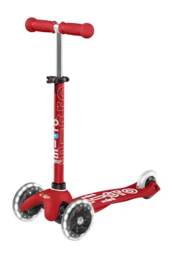 Micro Patinete Mini Deluxe LED · Rojo Hot