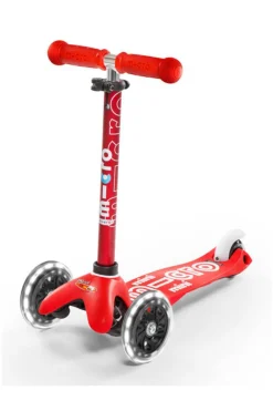 Micro Patinete Mini Deluxe LED · Rojo Hot