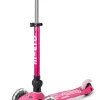 Micro Patinete Mini Deluxe Plegable LED · Rosa Sale