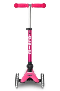 Micro Patinete Mini Deluxe Plegable LED · Rosa Sale