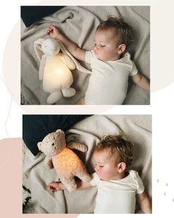 Moonie Peluche Luz-Sonido Oso Orgánico 2.0 Polar Natur New