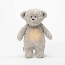 Moonie Peluche Luz-Sonido Oso Orgánico 2.0 Grey Hot