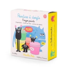 Moulin Roty Pintura de dedos fluorescente Schmouks · Outlet