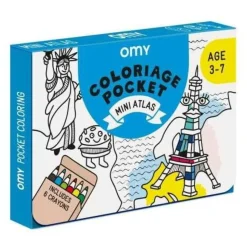 Omy Pocket Atlas para colorear + 6 lápices colores Online
