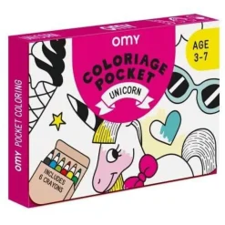 Omy Pocket Unicornio para colorear + 6 lápices colores Outlet