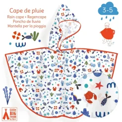 Djeco Poncho de Lluvia · Océano XS 90-110 cm Hot