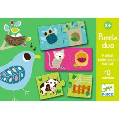 Djeco Puzzle dúo Habitats 20 piezas · Outlet