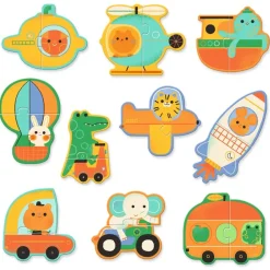 Djeco Puzzle dúo Vehiculos 20 piezas · Clearance