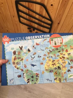 Djeco Puzzle Observación · Animales del Mundo Hot