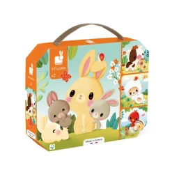 Janod Set 4 Puzzles - La granja · Hot