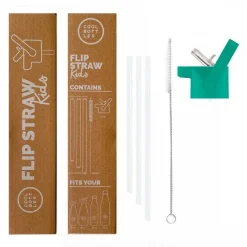 Cool Bottles Tapón kids con pajita Teal para Botella Acero Discount