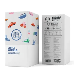 Cool Bottles The Kiddie Bottle - Little Wheels 350ml · Clearance