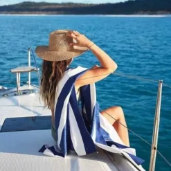 Dock u0026 Bay Toalla Cabana Navy · L Hot