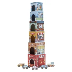 Little Dutch Torre encajable Ciudad con Coches · Discount