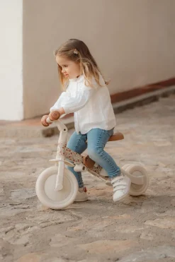 Little Dutch Triciclo con barra Blanco Flores · Sale